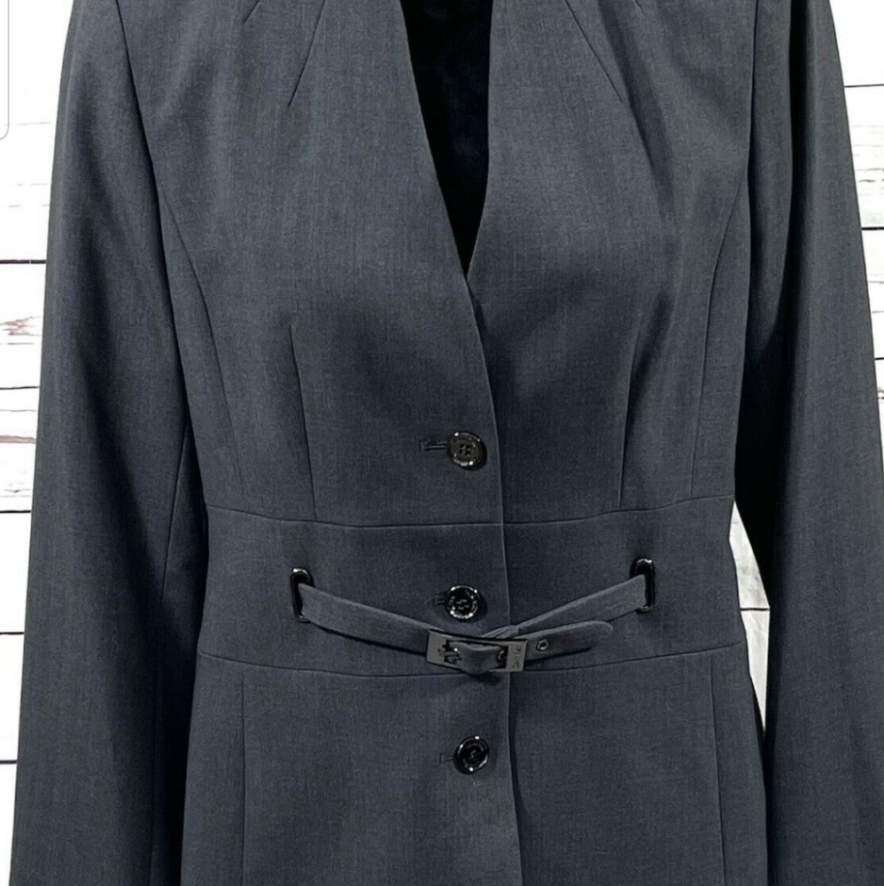COPY - Calvin Klein Women’s 2PC Pant Suit Blazer Buttons Gray Sz 12 Excellent c…